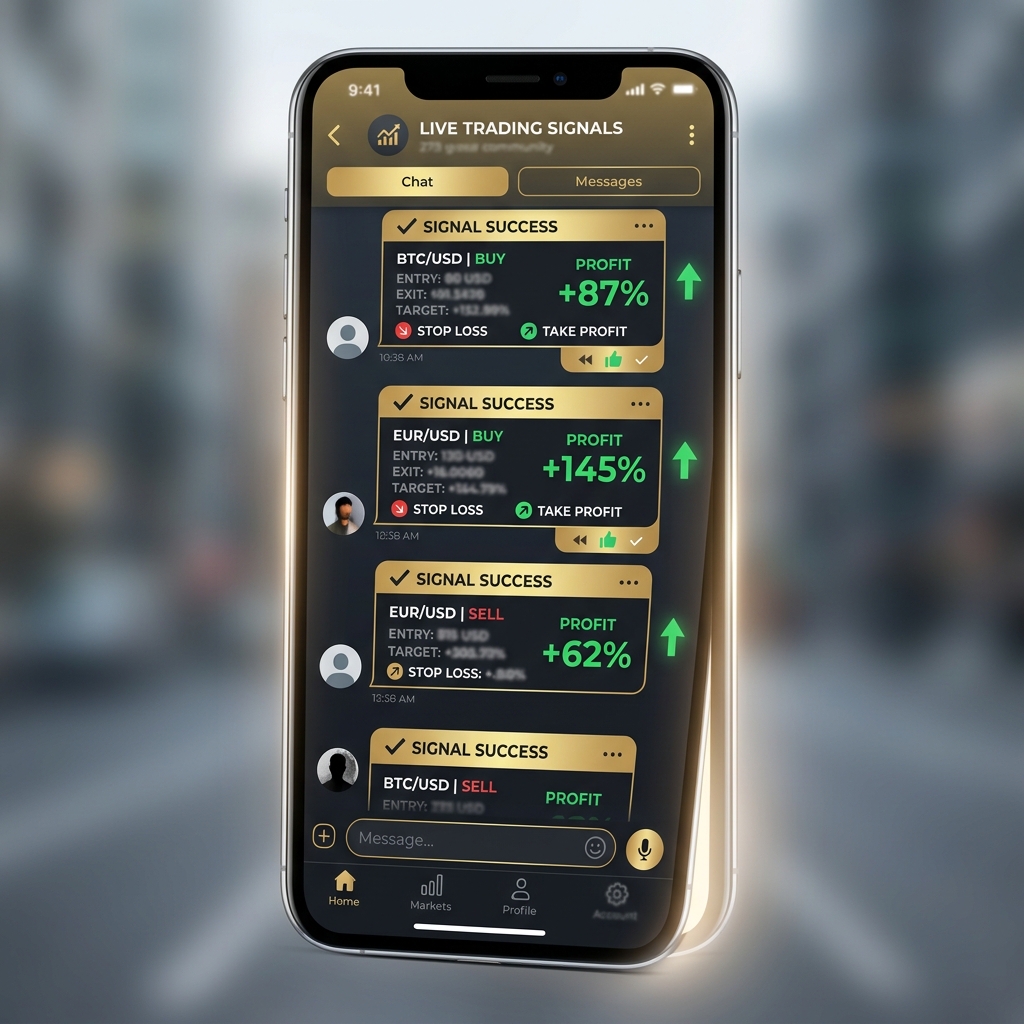 Grupo VIP de sinais de trading ao vivo com notificações de lucro — VipTrader Smart